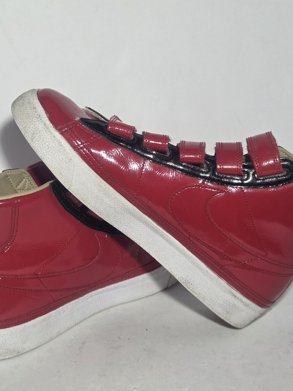 RARE Nike Blazer AC High LE Varsity Red Patent Leather 386162-661 Men's Size 9.5